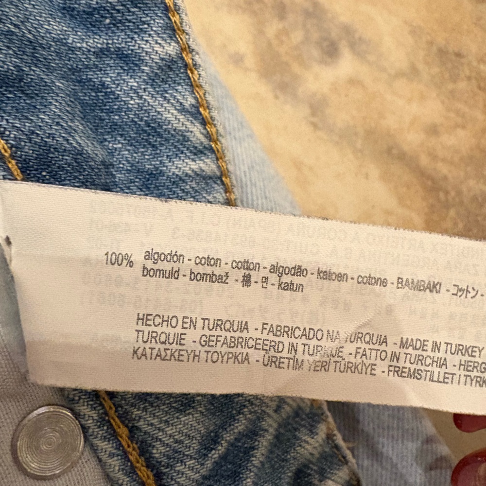 Zara Basic Mid-Rise Fringe Side Slit Crop Jeans Women’s Size 4 - Picture 12 of 13